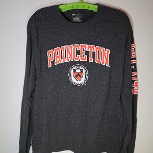 Champion Men's Long Sleeved Princeton Grey Tee Shirt Size Large